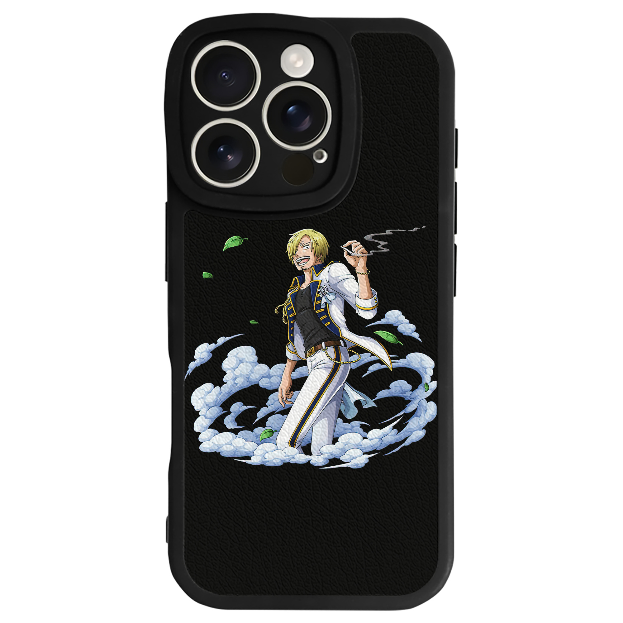 （画像用） ワンピース サンジ ONE PIECE Sanji 【iPhone 16シリーズ対応】シリコンスマホケース（レザー調） 材質：シリコン
